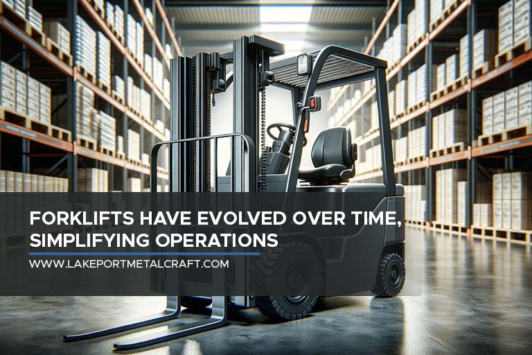 Warehouse operators can access high stacks by using forklifts.